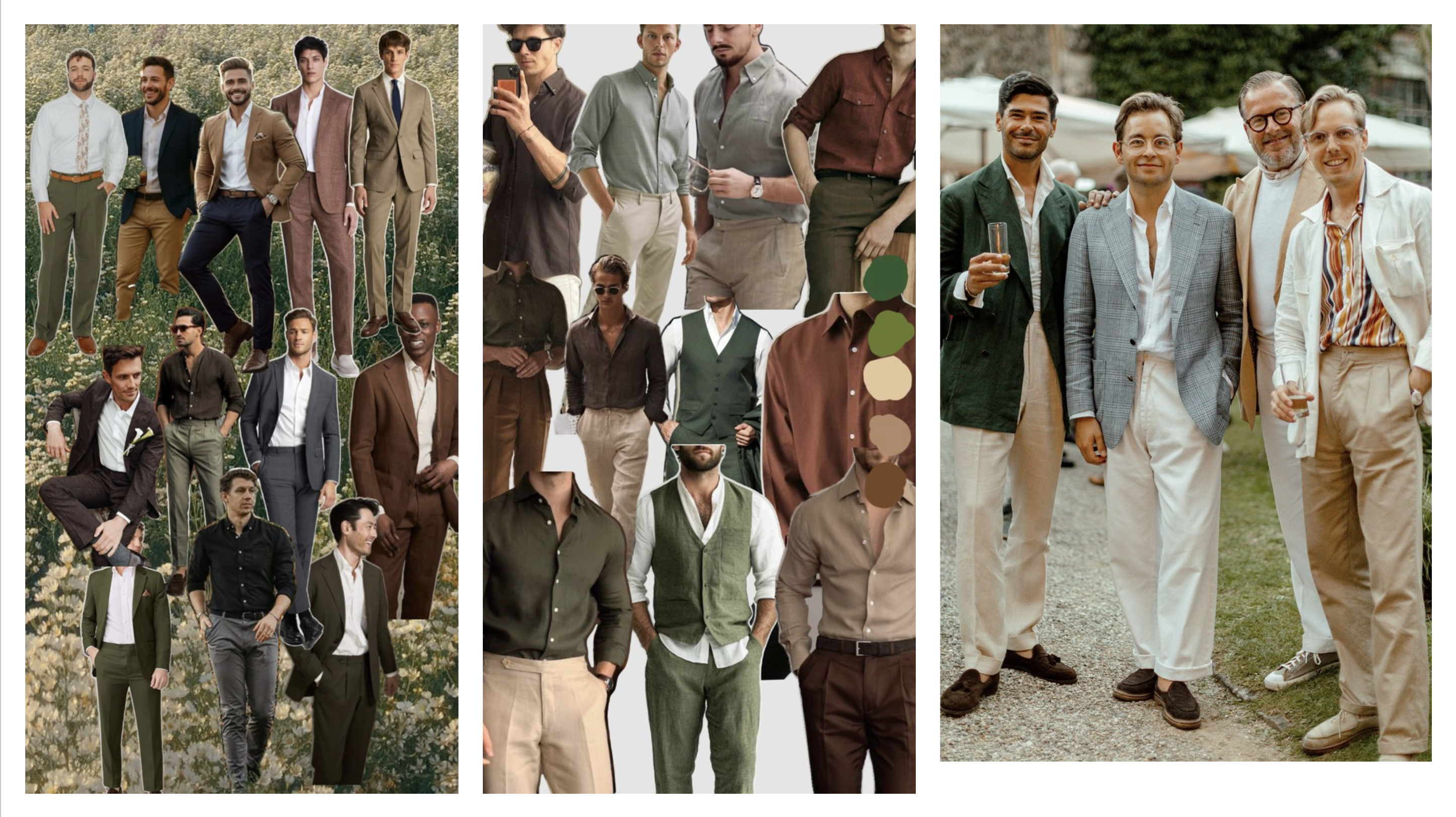 Masculine inspo for wedding attire.